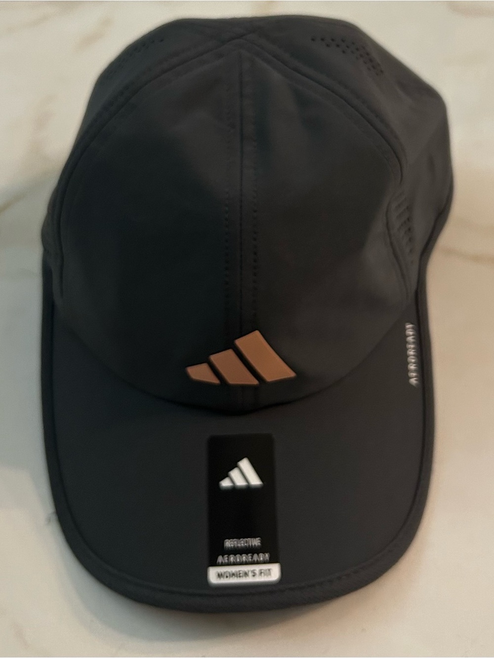 adidas Women's Black Cap with Bronze Logo